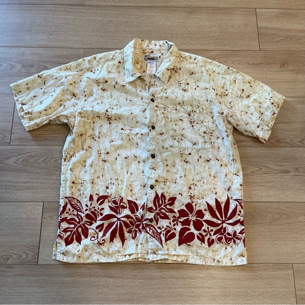 Patagonia Pataloha Organic Cotton Men Hawaiian Short Sleeve Button Down Size XL
